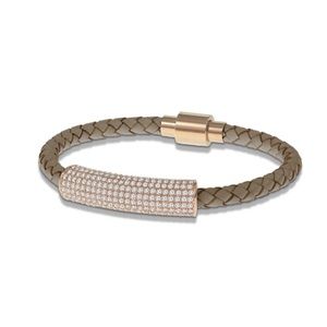 “ICON FOREVER" WOVEN GENUINE LEATHER BRACELET
